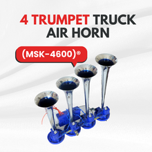 Load image into Gallery viewer, 4 Trumpet Truck Air Horn Kit | Powerful Sound for Heavy Vehicles