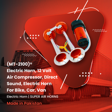 Load image into Gallery viewer, Electric Horn with Air Pump | 12V for Bikes, SUVs, Cars, and Vans